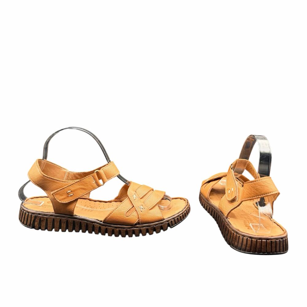 Spring Step Nochella Leather Comfort Sandals EU 39 US 8.5 Tan Ortho